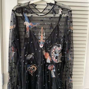 Zara embroidered dresses